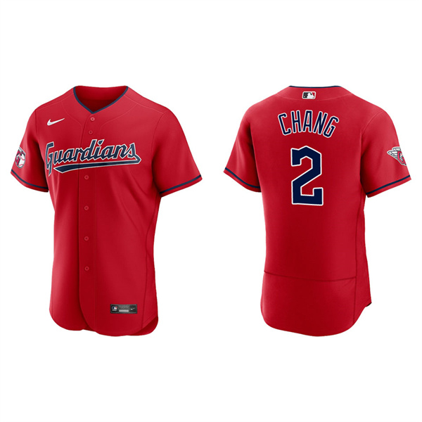 Men's Yu Chang Cleveland Guardians Red Alternate Authentic Jersey