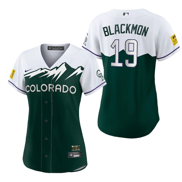 Women's Colorado Rockies Charlie Blackmon Green 2022 City Connect Replica Player Jersey