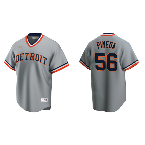 Men's Detroit Tigers Michael Pineda Gray Cooperstown Collection Road Jersey