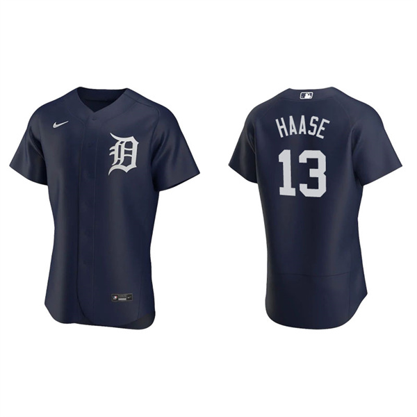 Men's Detroit Tigers Eric Haase Navy Authentic Alternate Jersey