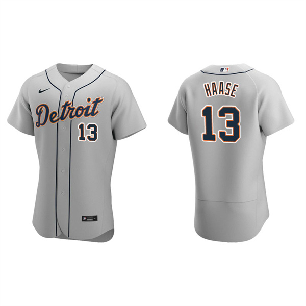 Men's Detroit Tigers Eric Haase Gray Authentic Road Jersey