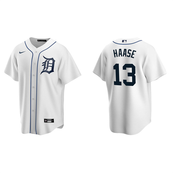 Men's Detroit Tigers Eric Haase White Replica Home Jersey
