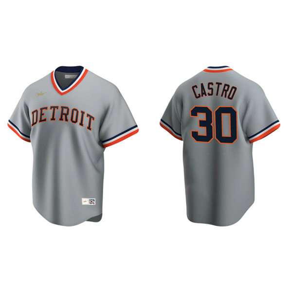 Men's Detroit Tigers Harold Castro Gray Cooperstown Collection Road Jersey
