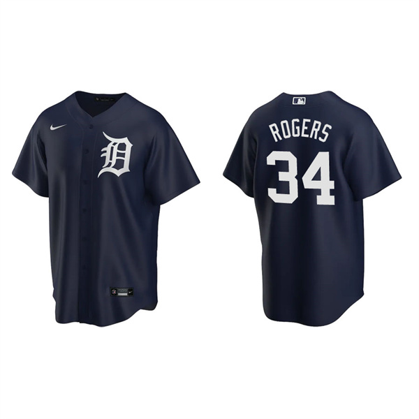 Men's Detroit Tigers Jake Rogers Navy Replica Alternate Jersey