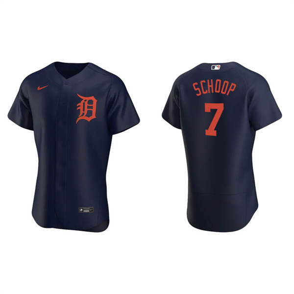 Men's Detroit Tigers Jonathan Schoop Navy Authentic Jersey