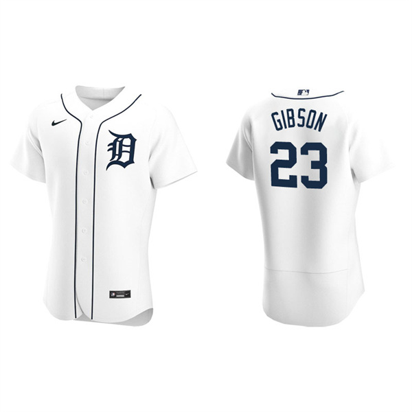 Men's Detroit Tigers Kirk Gibson White Authentic Home Jersey