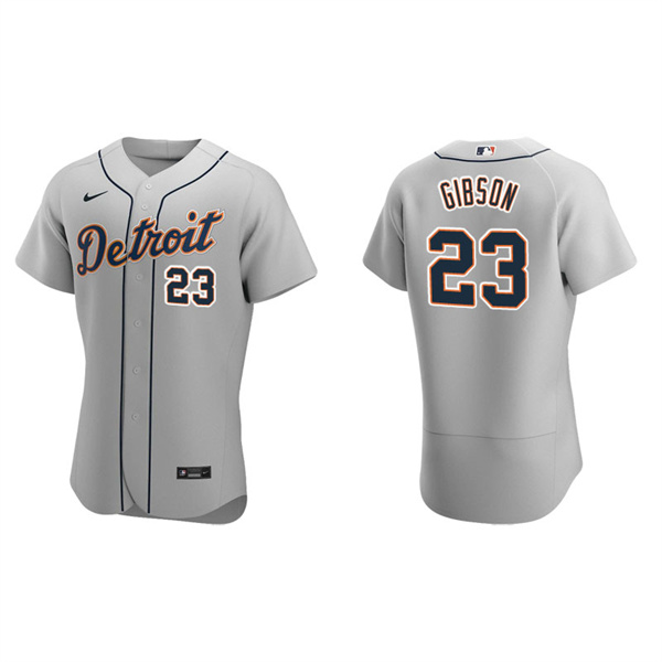 Men's Detroit Tigers Kirk Gibson Gray Authentic Road Jersey
