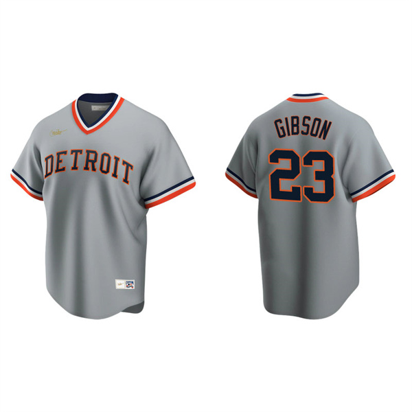 Men's Detroit Tigers Kirk Gibson Gray Cooperstown Collection Road Jersey