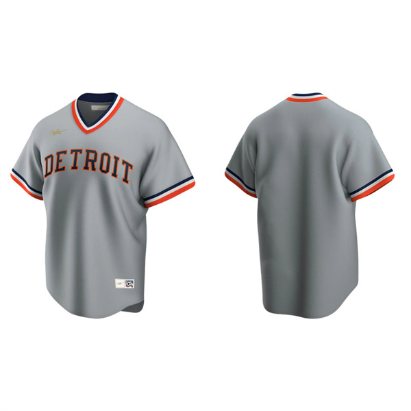 Men's Detroit Tigers Gray Cooperstown Collection Road Jersey