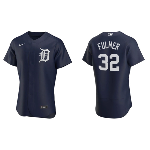 Men's Detroit Tigers Michael Fulmer Navy Authentic Alternate Jersey