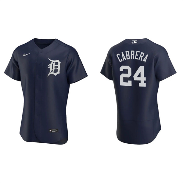 Men's Detroit Tigers Miguel Cabrera Navy Authentic Alternate Jersey