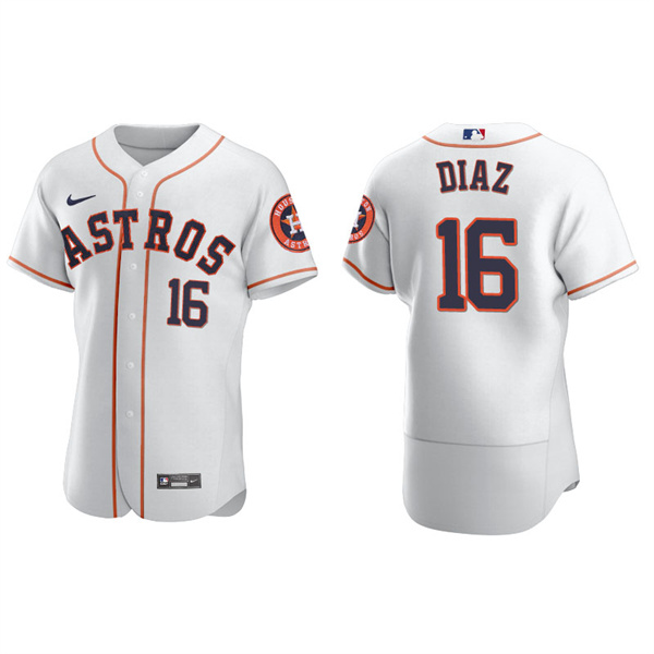 Men's Houston Astros Aledmys Diaz White Authentic Home Jersey