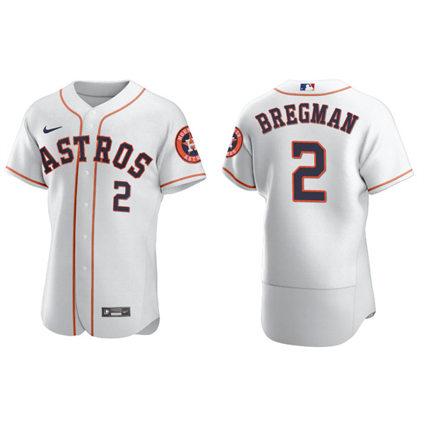 Men's Houston Astros Alex Bregman White Authentic Home Jersey