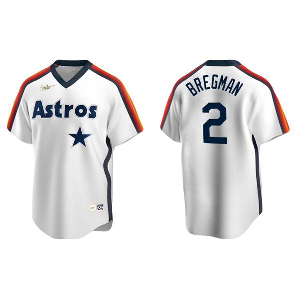 Men's Houston Astros Alex Bregman White Cooperstown Collection Home Jersey