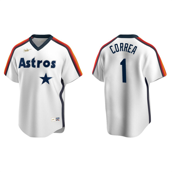 Men's Houston Astros Carlos Correa White Cooperstown Collection Home Jersey