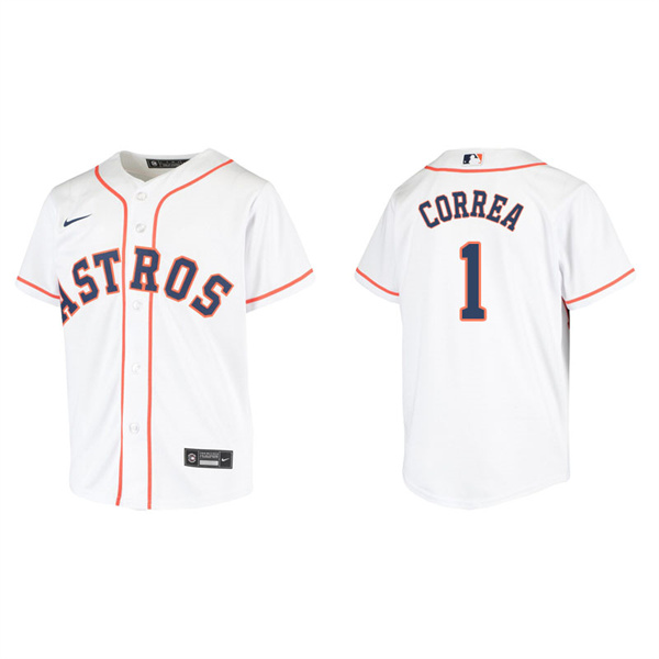 Youth Houston Astros Carlos Correa White Replica Home Jersey