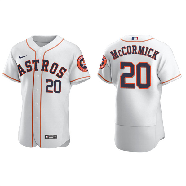 Men's Houston Astros Chas McCormick White Authentic Home Jersey
