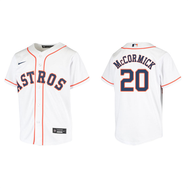 Youth Houston Astros Chas McCormick White Replica Home Jersey