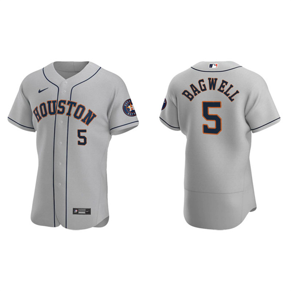 Men's Houston Astros Jeff Bagwell Gray Authentic Road Jersey