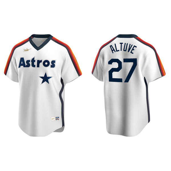 Men's Houston Astros Jose Altuve White Cooperstown Collection Home Jersey