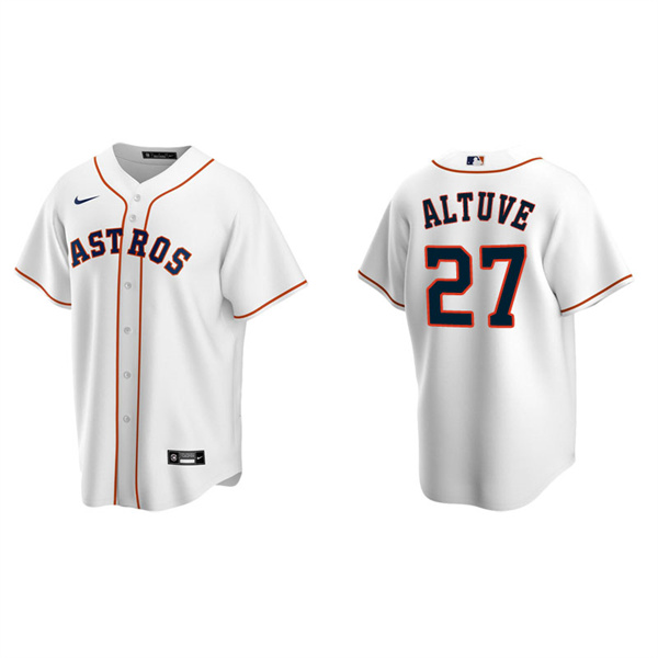 Men's Houston Astros Jose Altuve White Replica Home Jersey