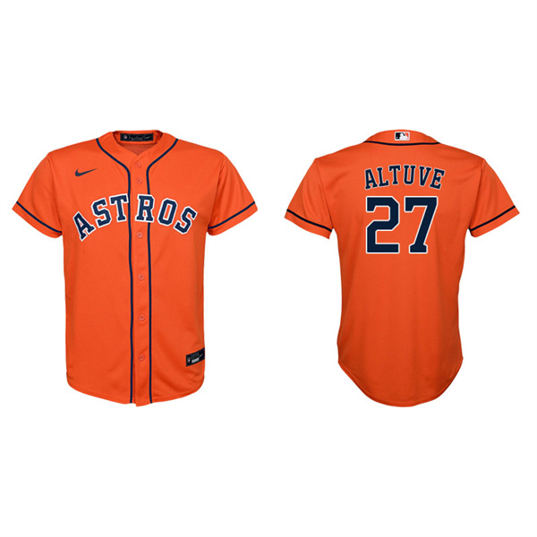 Youth Houston Astros Jose Altuve Orange Replica Alternate Jersey