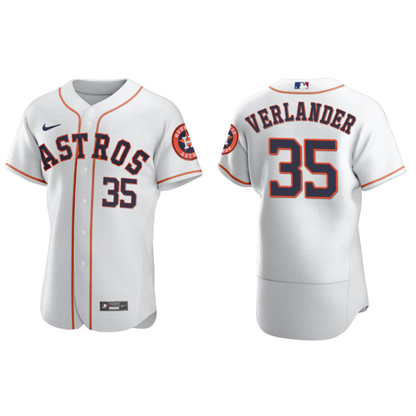 Men's Houston Astros Justin Verlander White Authentic Home Jersey
