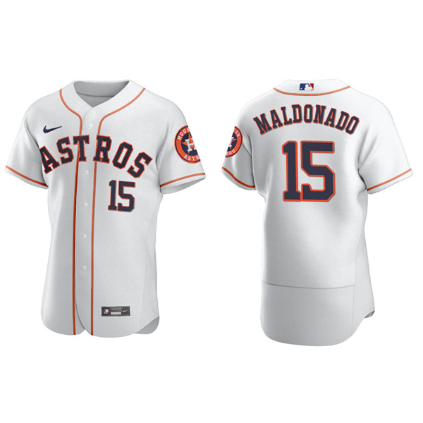 Men's Houston Astros Martin Maldonado White Authentic Home Jersey