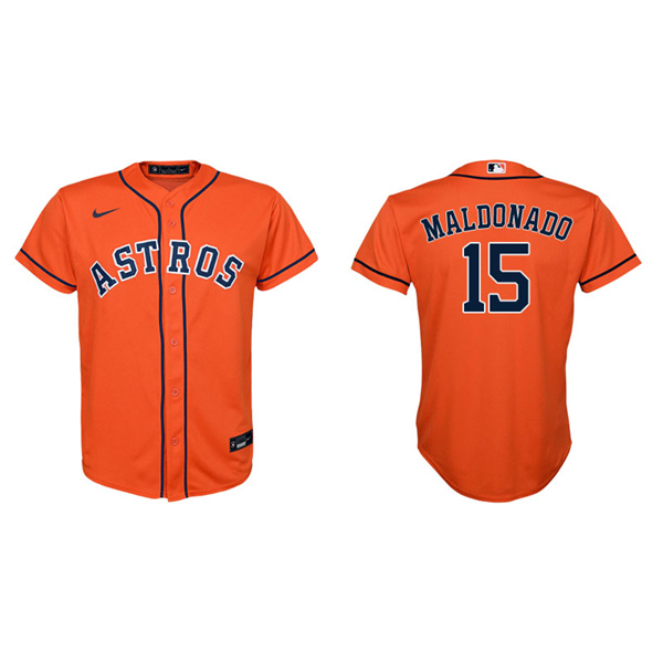 Youth Houston Astros Martin Maldonado Orange Replica Alternate Jersey