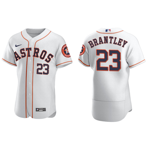 Men's Houston Astros Michael Brantley White Authentic Home Jersey