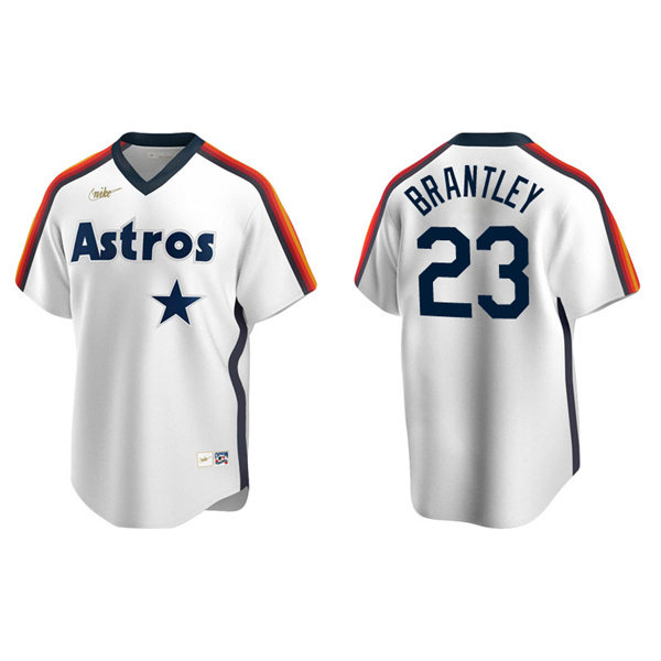Men's Houston Astros Michael Brantley White Cooperstown Collection Home Jersey