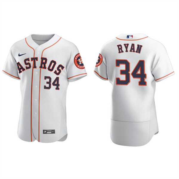 Men's Houston Astros Nolan Ryan White Authentic Home Jersey