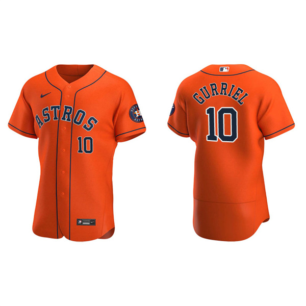 Men's Houston Astros Yuli Gurriel Orange Authentic Alternate Jersey