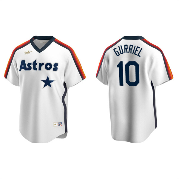Men's Houston Astros Yuli Gurriel White Cooperstown Collection Home Jersey