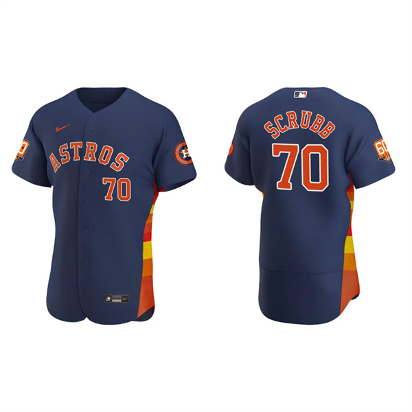 Men's Houston Astros Andre Scrubb Navy 60th Anniversary Authentic Jersey