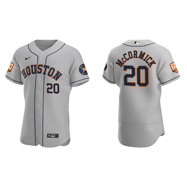 Men's Houston Astros Chas McCormick Gray 60th Anniversary Authentic Jersey