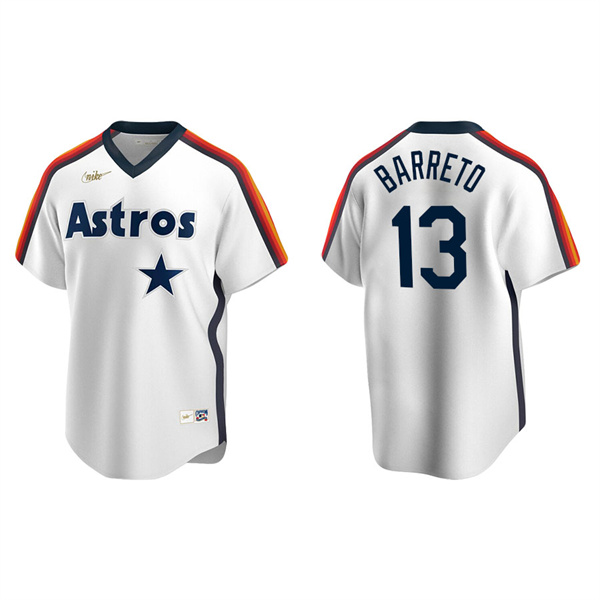 Men's Houston Astros Franklin Barreto White Cooperstown Collection Home Jersey
