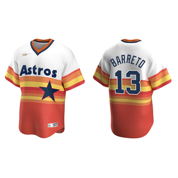 Men's Houston Astros Franklin Barreto White Cooperstown Collection Home Jersey