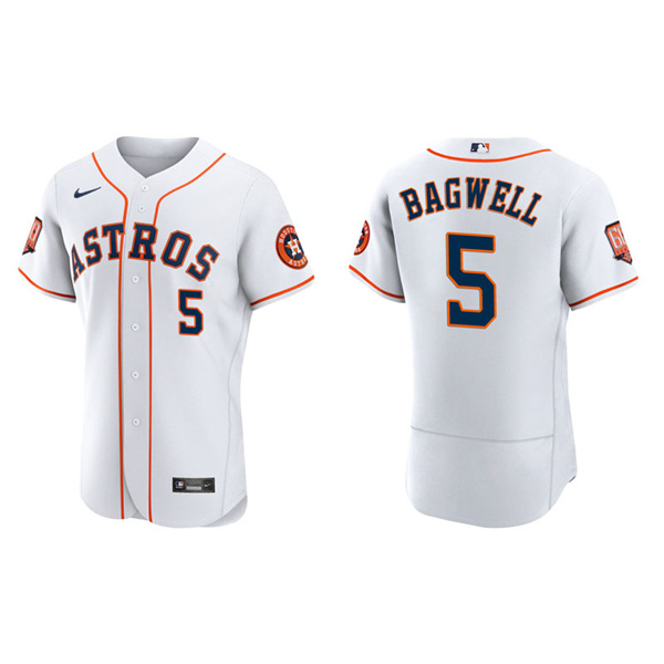 Men's Houston Astros Jeff Bagwell White 60th Anniversary Authentic Jersey