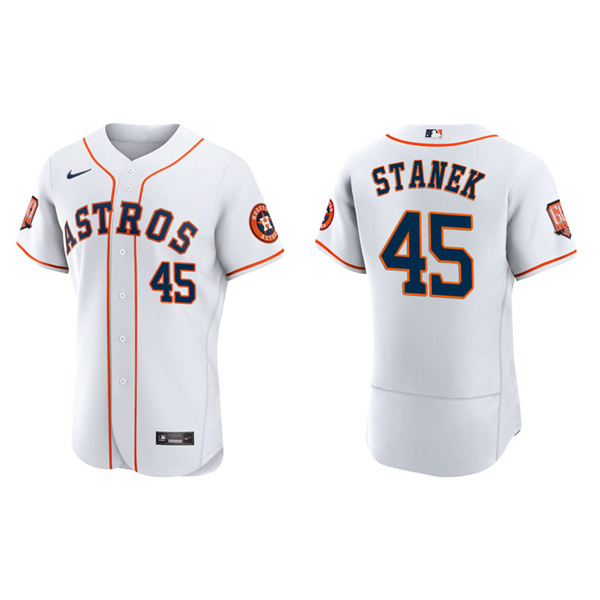 Men's Houston Astros Ryne Stanek White 60th Anniversary Authentic Jersey