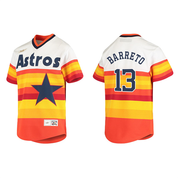 Youth Houston Astros Franklin Barreto White Cooperstown Collection Jersey