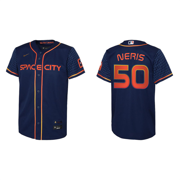 Youth Houston Astros Hector Neris Navy 2022 City Connect Replica Jersey