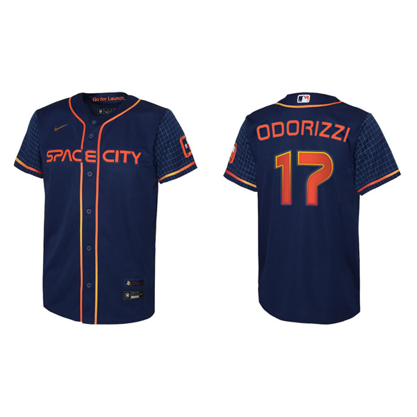 Youth Houston Astros Jake Odorizzi Navy 2022 City Connect Replica Jersey