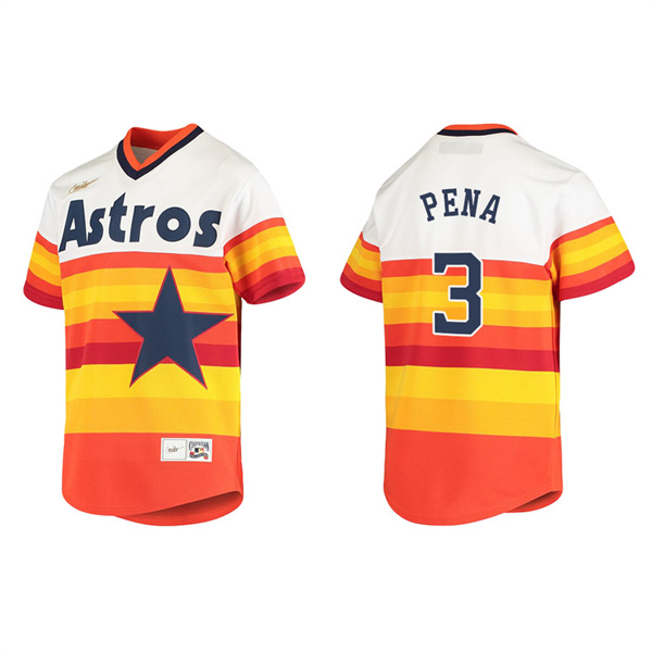 Youth Houston Astros Jeremy Pena White Cooperstown Collection Jersey