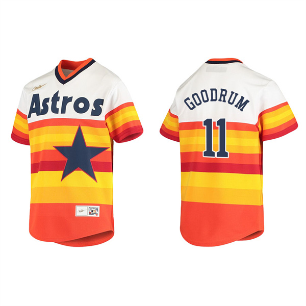 Youth Houston Astros Niko Goodrum White Cooperstown Collection Jersey