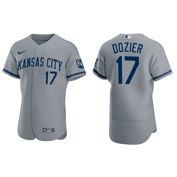 Men's Hunter Dozier Kansas City Royals Nike Gray 2022 Authentic Jersey