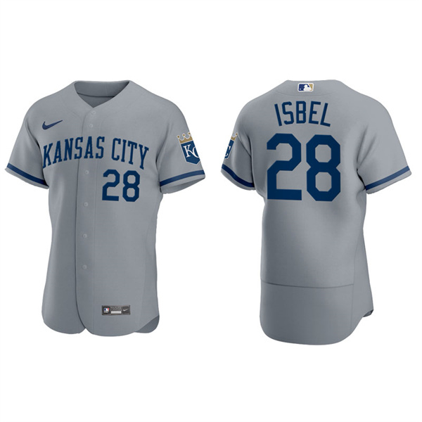 Men's Kyle Isbel Kansas City Royals Nike Gray 2022 Authentic Jersey