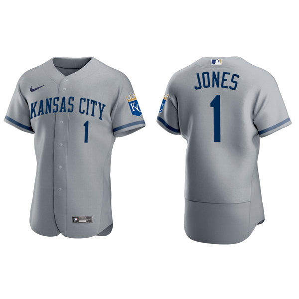 Men's JaCoby Jones Kansas City Royals Gray Authentic Jersey