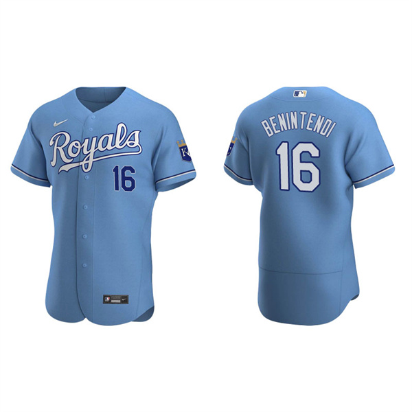 Men's Kansas City Royals Andrew Benintendi Light Blue Authentic Alternate Jersey