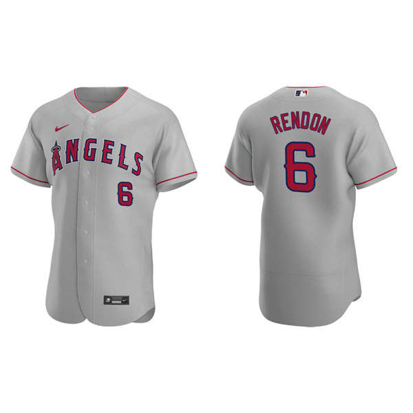 Men's Los Angeles Angels Anthony Rendon Gray Authentic Road Jersey